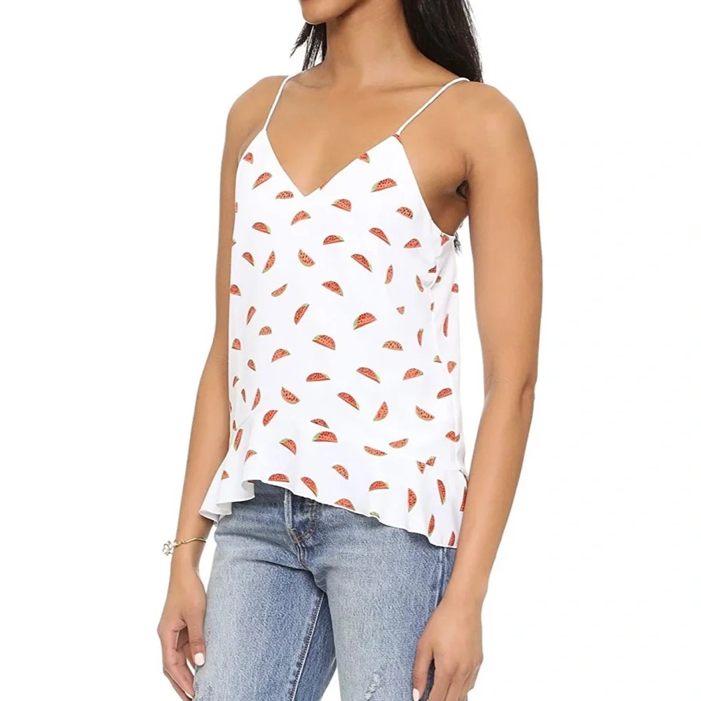 Watermelon Print Ruffle Top - Picture 2 of 5